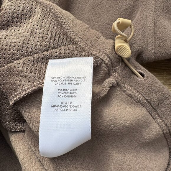 Aritzia TNA Sno Polar Quarter Zip Pullover Fleece Jacket Taupe Contrast Small - Picture 4 of 11